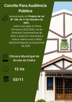 Audiência Publica dia 03/11/25