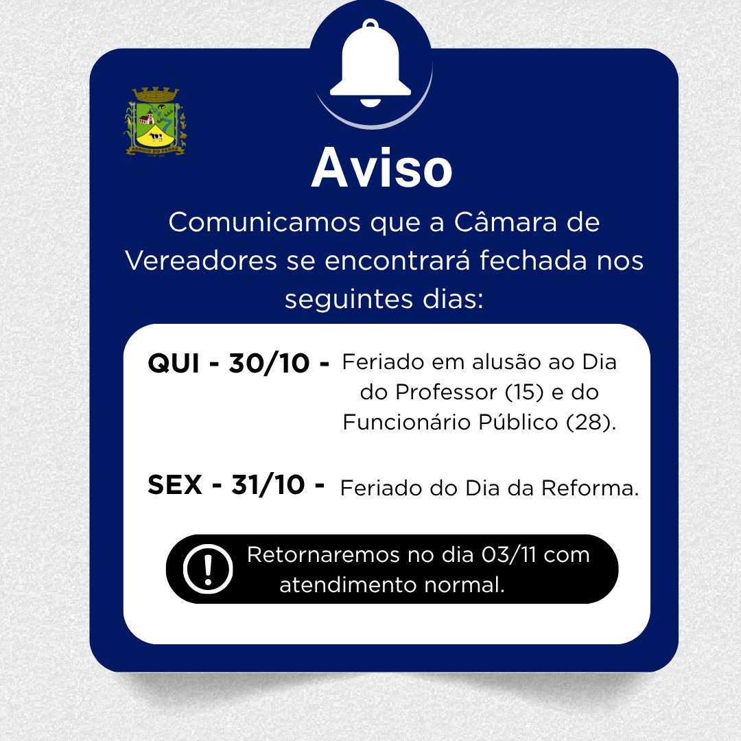 Aviso de Feriado 