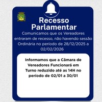 Aviso de Recesso Parlamentar