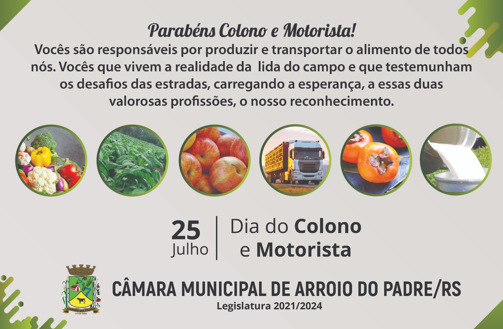 Homenagem ao Colono e Motorista