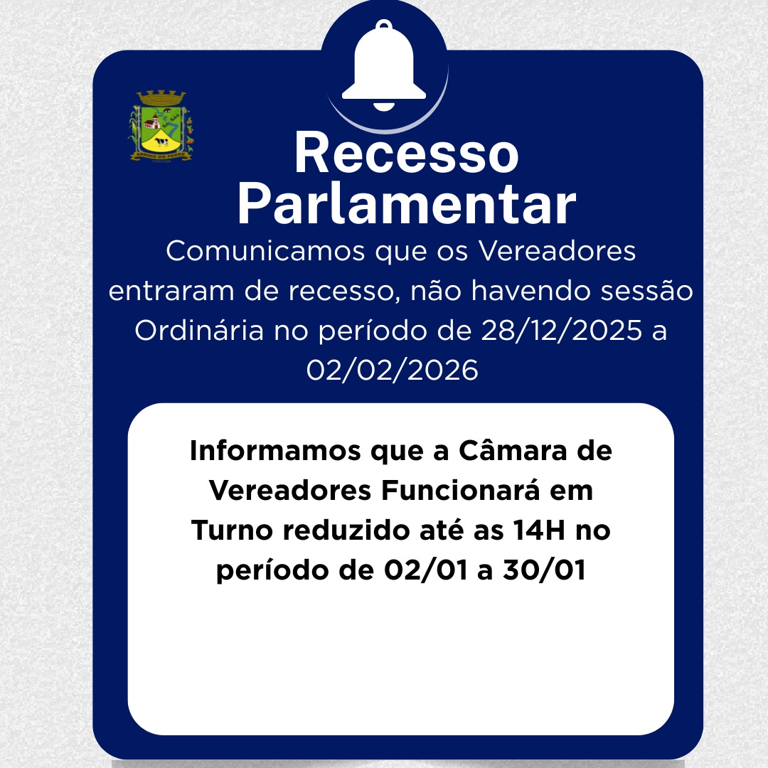 Aviso de Recesso Parlamentar
