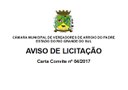 Câmara realiza Processo Licitatório para aquisição de equipamentos e de materiais permanentes