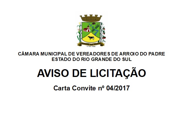 Câmara realiza Processo Licitatório para aquisição de equipamentos e de materiais permanentes