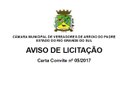 Câmara realiza Processo Licitatório para aquisição de materiais permanentes (mobiliário)