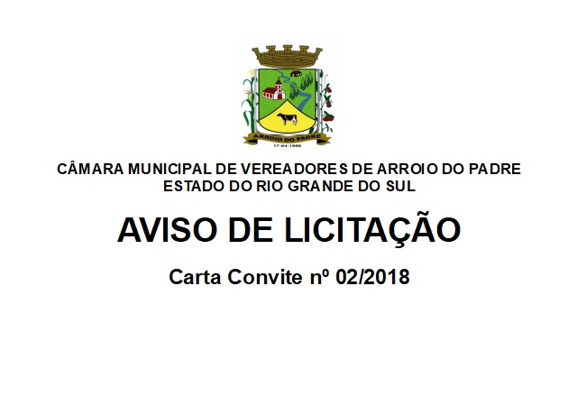 Câmara realiza Processo Licitatório para aquisição de servidor tipo torre, de patch panel e de gravadora de DVD