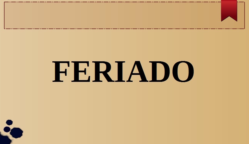 Feriado - Corpus Christi - 15 de junho de 2017.