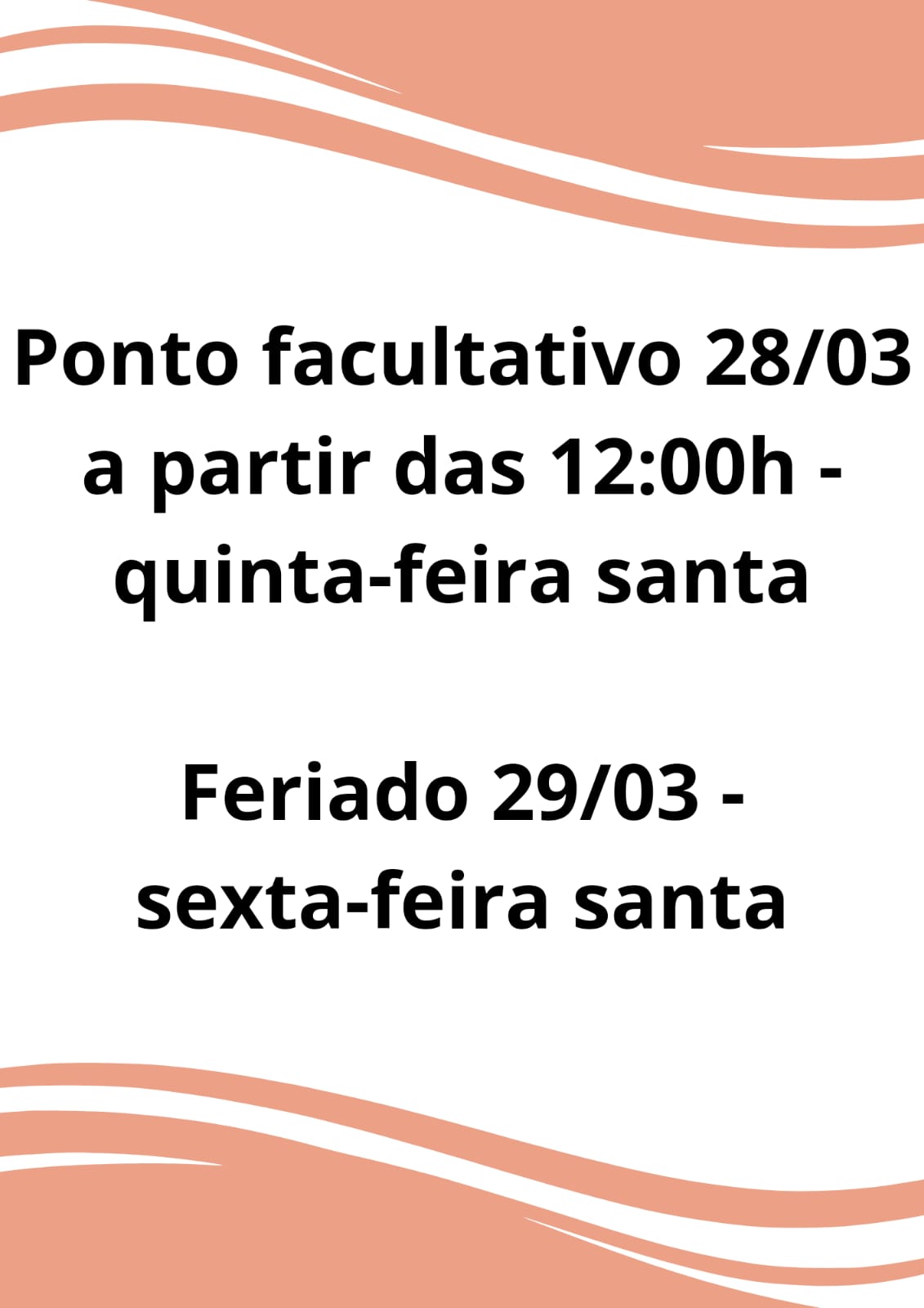 Ponto Facultativo e Feriado