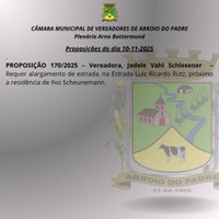 Proposição do dia 10 11 2025