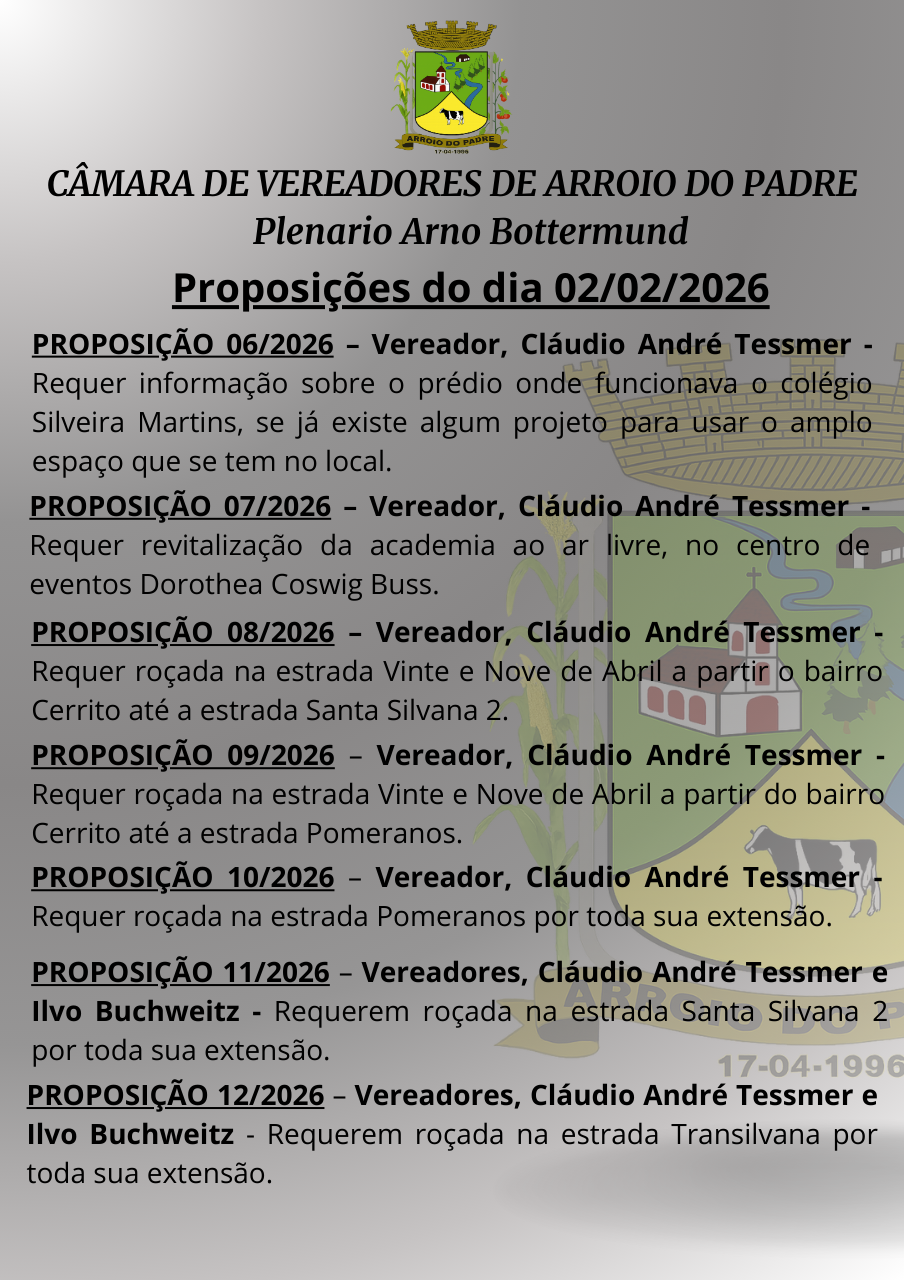 Proposições 02 02 2026
