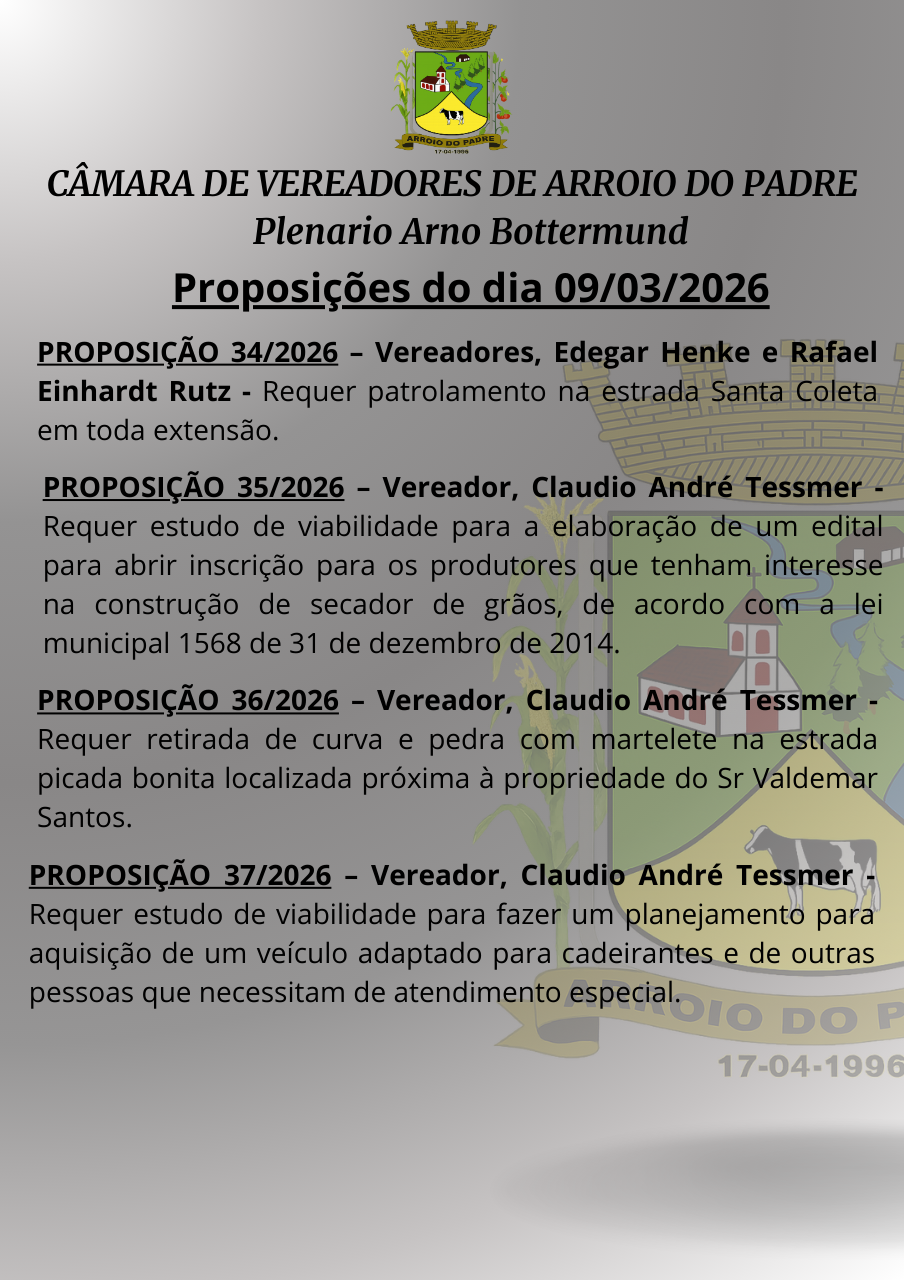 Proposições 09/03/26