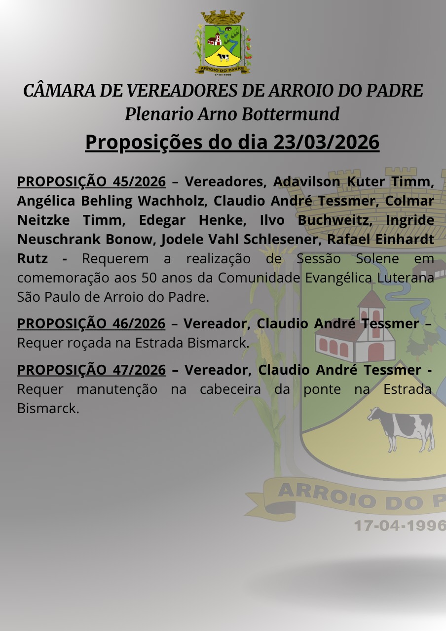 Proposições 23/03/2026