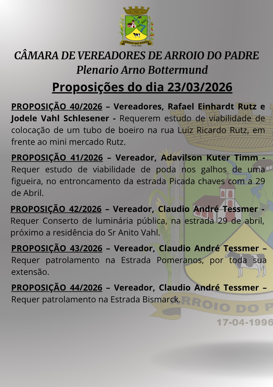 Proposições 23/03/2026