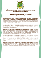 Proposições da Semana