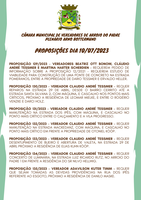 Proposições da Semana