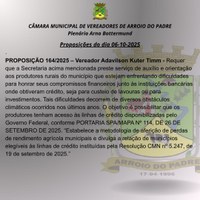 Proposições do dia 06 10 2025