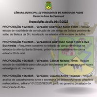 Proposições do dia 06 10 2025