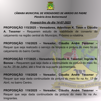 Proposições do dia 14 07 2025