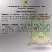 Proposições do dia 14 07 2025