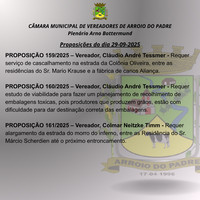 Proposições do Dia 29 09 2025